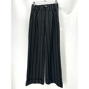 I.AM.GIA Mira Wide Leg Pants‎ Size XS Striped Black White Office Preppy City Y2K